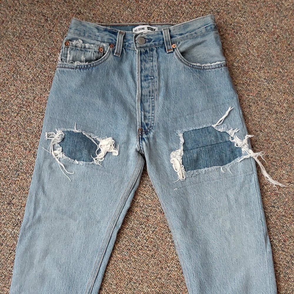 Re/done Levi's high rise relaxed? (HRR) loose distressed jeans 24 90's y2k